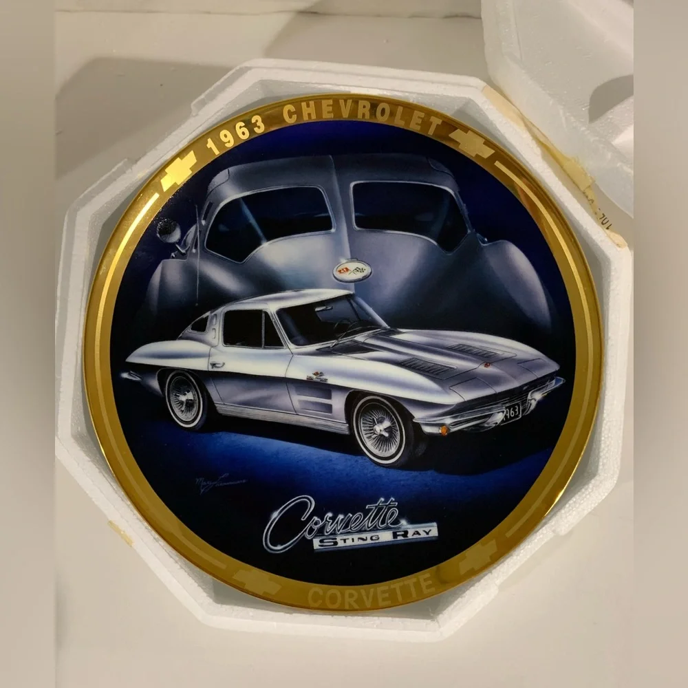 The Hamilton Collection 1963 Corvette Sting Ray Plate # 1860 X